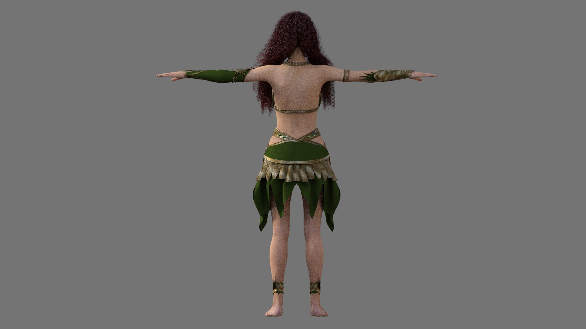 Character 3D Game Art in Back View